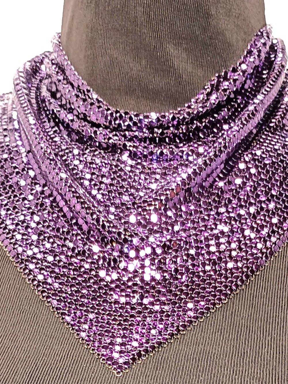 Ferrara Whiting and Davis Purple Mesh Cowl